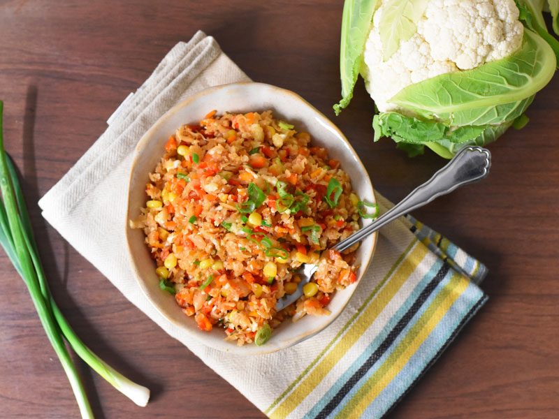 אורז כרובית מוקפץ עם ירקות