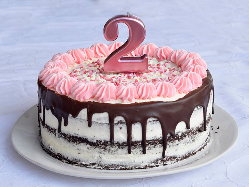 עוגת יום הולדת לגיל שנתיים