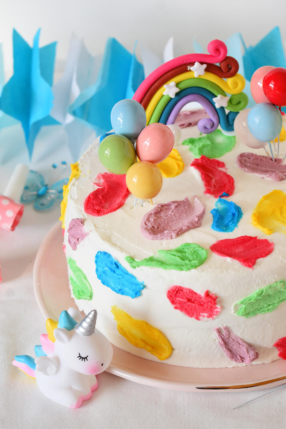 עוגת יום הולדת צבעונית - אורך 